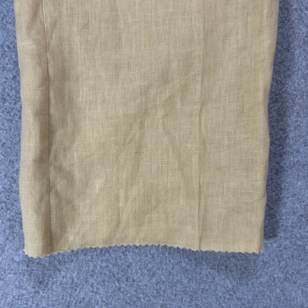 Polo Ralph Lauren Trousers Dalton Mens 42 Tan Flax Linen Old Money Made in Italy